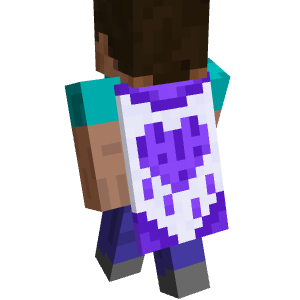 Minecraft Purple Heart Cape | Redeemable Code